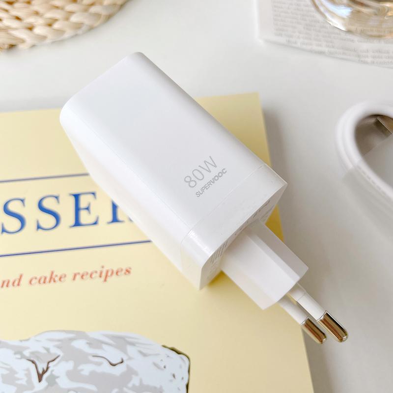 Зарядное устройство Supervooc мощностью 80 Вт для OPPO Find X7 X6 X5 Pro Reno 12 11 10 Pro+ Ace 2 K9 K10 EU, адаптер питания для быстрой зарядки, кабель Usb Type C