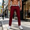 Мужские повседневные брюки прямого кроя, зауженные к низу, для повседневной носки
