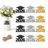 Украшения для выпускного 2026 года, centerpiece для стола на вечеринку по случаю выпускного с подвесными карточками и декоративными топперами, набор декора на тему церемонии для обеденного стола