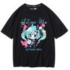 Chuyin Co Брендовые Соседнее Будущее MIKU Одежда для Боли Аниме Принт Короткий Рукав Хлопок Унисекс и Женские Свободные Футболки