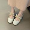 Inner height-increasing pink plush shoes autumn and winter fashion small fragrant style Mary Jane thick heel shoes