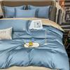 Лист 60 нитей, четыре предмета, хлопок, хлопок, длинный штапельный хлопок, Наньтун, легкий, роскошный стиль, вышитое пододеяльник, сплошной цвет, кровать