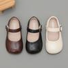 Новые осенние модные удобные повседневные кожаные туфли на мягкой подошве в корейском стиле для девочек