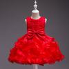 Летнее красивое платье принцессы для девочек с пушистым газом, блестящее детское платье на день рождения, элегантное мягкое вечернее платье, бальное платье для девочек