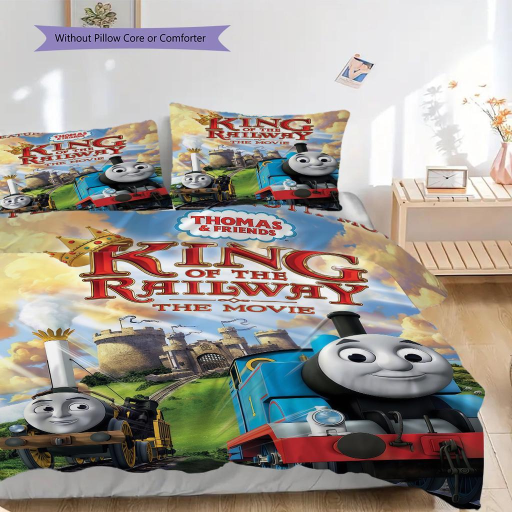 Thomas Friends Gogo Thomas Threepiece Set 1 Duvet Cover 2 Pillowcase Without Core Duvet Cover And Pillowcase Christmas Birthday Gift