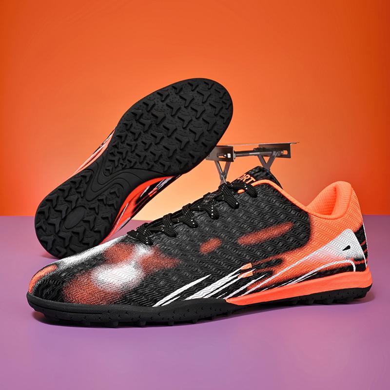 Professional men's soccer shoes TF broken nail short nail outdoor sports shoes artificial turf grip training shoes