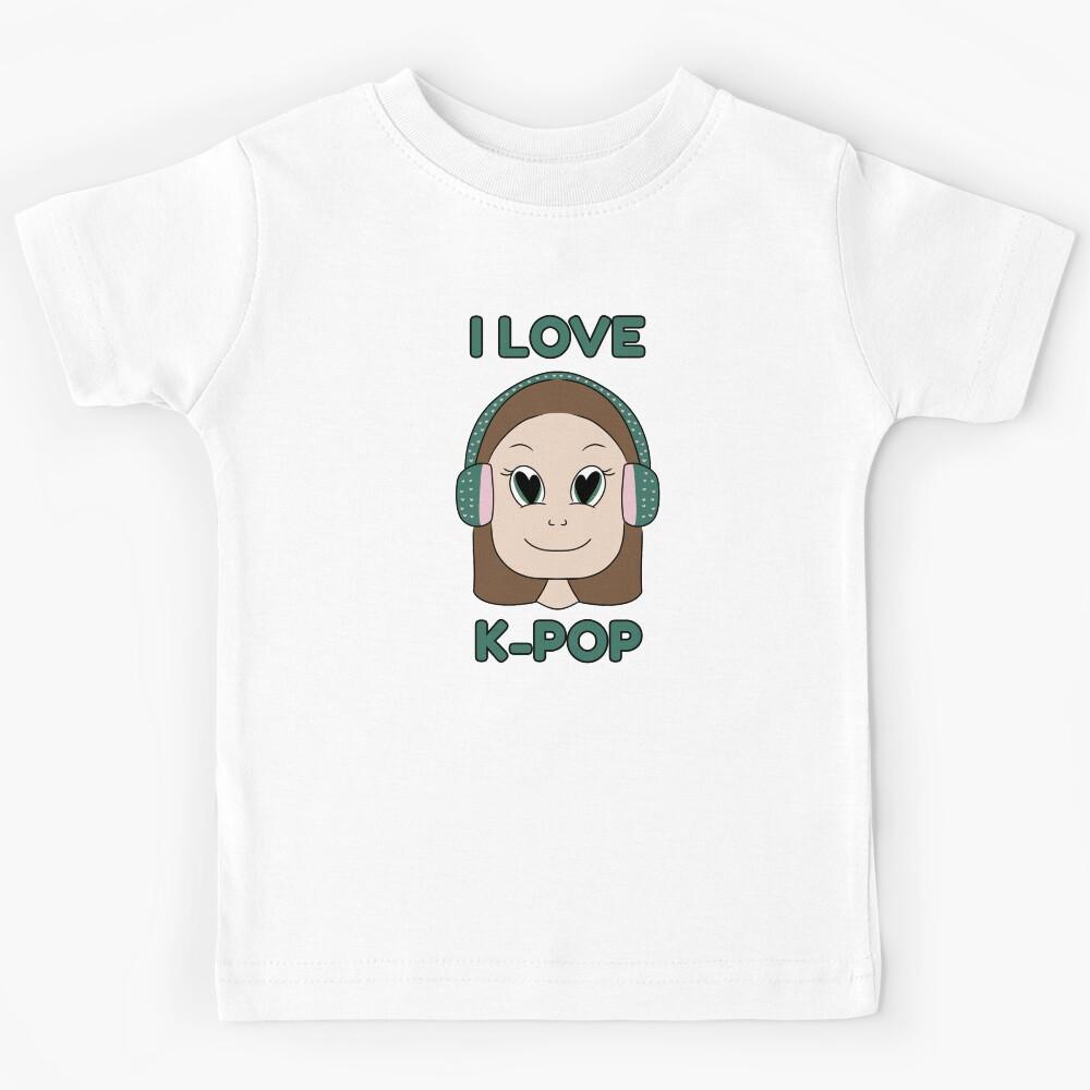 I LOVE K-POP Cute Girl Kids T-Shirt