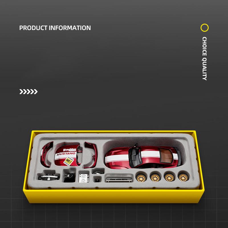 1/42 Scale Ford Mustang GT 2018 Assembled Version Super Racing Toy Car for Kids Toddler Boys Girls Gift Collection