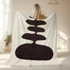 Black Abstract Plant Throw Soft Flannel AC Blanket Lightweight Summer Nap Throw Cozy  Blanket for Sofa Bed Travel Home
