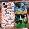 For Apple iPhone 15 Case Stylish Moon Spaceman Cartoon Cover Soft Silicone Phone Case For iPhone 15 Pro Max iPhone15 Plus Bumper