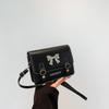 Bow Handbag Spring New Versatile Ins Gentle Texture One Shoulder Crossbody Bag Korean Style Small Square Bag