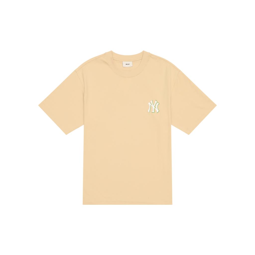 Новая коллекция MLB MONOGRAM Футболка New York Yankees SS24 Унисекс Абрикосовый 3ATSM0443-50BGL