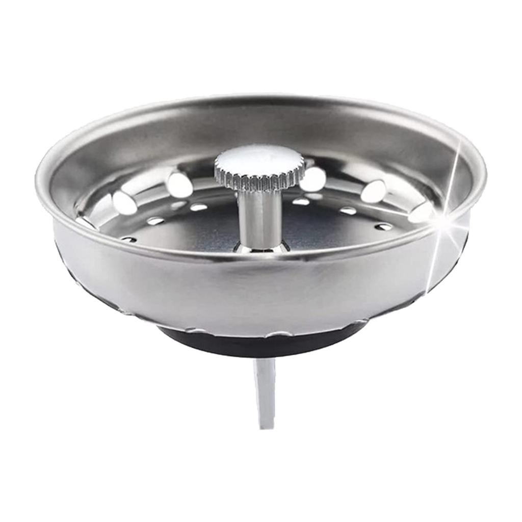Kitchen Sink Plug Stopper Sink Strainer with Knob Waste Plug Sink Basket Strainer for Standard 3-1/2 inch Drain