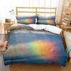 Комплект постельного белья из полиэстера с цифровой печатью «Радуга» для мальчиков и девочек, комплект постельного белья для подростков, комплект постельного белья с изысканной печатью