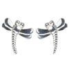 [Q2958] - Silver 'Dragonflies' Earrings - 10x10 Mm