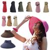 Adult Open Top Sun Visor Solid Color Sun Hat Women'S Hat Adjustable Bare Head Beach Hat Solid Color Sunshade Hat