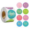 100-500pcs Rainbow Laser Thank You Stickers 1 inch White Thank You Small Business Sticker for Crafts ,Gift Packaging