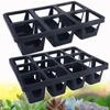 6/12 Hole Flower Pots Storage Tray Tool Organization Black Potted Bracket Thickness Greenhouse Seeding Boxes Dish