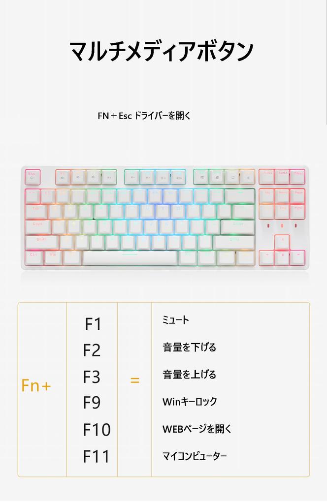 IROK FE87 Gaming Keyboard Red Axis RGB Quiet 87 Keys Tenkeyless English Layout Wired USB Mechanical Keyboard Hot Swap Compatible Floating Keyboard