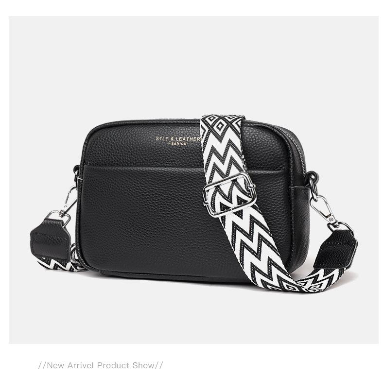 Genuine Leather Women's Crossbody Bag - Large Capacity, High-End Design, Small Square Shoulder Bag