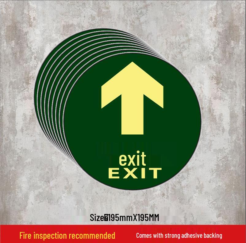 Luminous Self-Adhesive Floor Sticker for Fire Exit and Evacuation Pathway