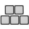 5Pcs PC Computer Case Cooler Fan Dust Filter Magnetic Frame Dustproof PC Fan Dust Filter Mesh Black 80mm