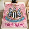 Custom Name Newcastle United2 Flannel Blanket, High quality Comfortable for All Seasons, Home Decor, Warmth and Comfort