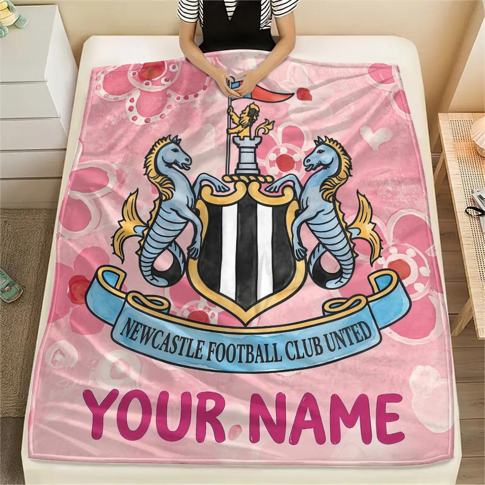 Custom Name Newcastle United2 Flannel Blanket, High quality Comfortable for All Seasons, Home Decor, Warmth and Comfort