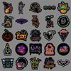 50 Neon Halloween Graffiti Stickers - Cartoon Festival Decorations for Suitcases & Phone Cases