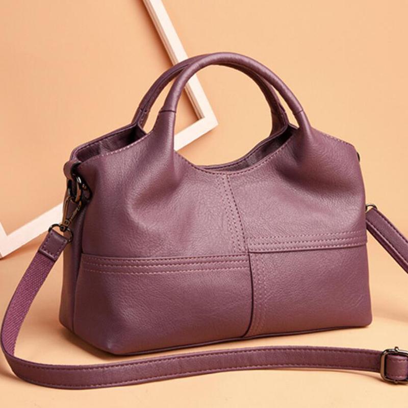 High Quality Women Bag Soft PU Leather Handbag Ladies Messenger Bag Solid Shoulder Bag