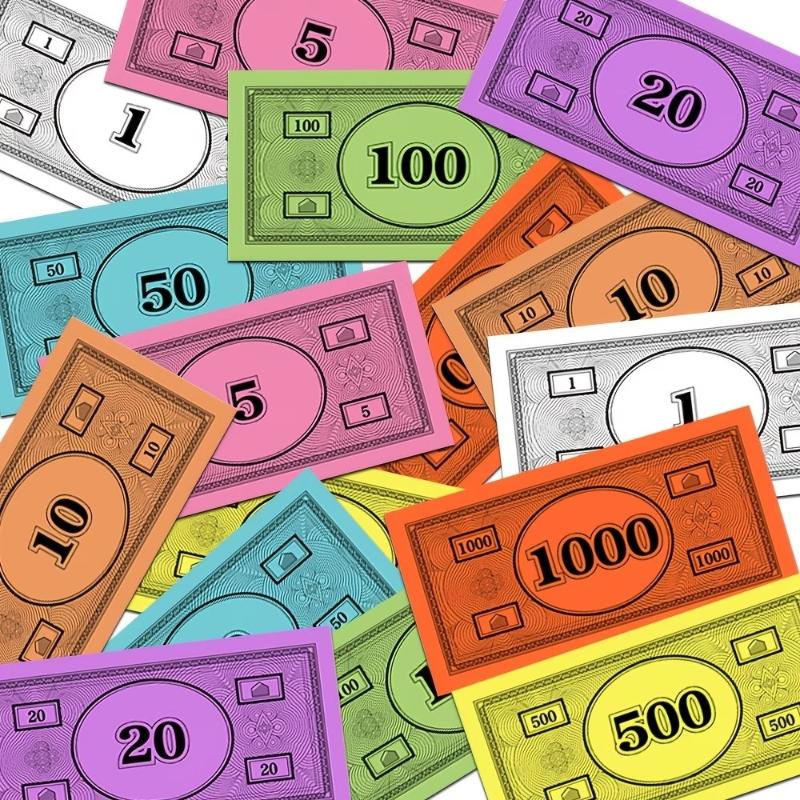 160 штук веселых игровых денег различных номиналов и цветов — идеально подходит для образовательных игр и улучшения финансовой грамотности