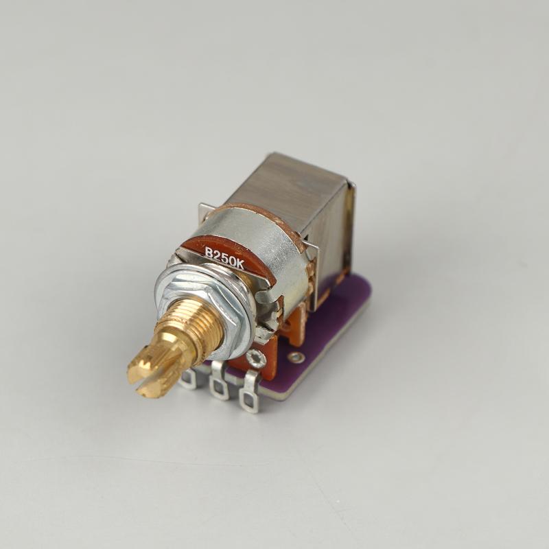 A250K/B250K/A500K/B500K Pcb Mod Dpdt Push-Pull Brass Pot Metric Split Shaft 9.5Mm Potentiometer For Guitar Bass