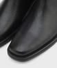 Firenze Atelier [Vibram] Minimal Semi-Square Line Chelsea Boots 7430 [Crack Black]