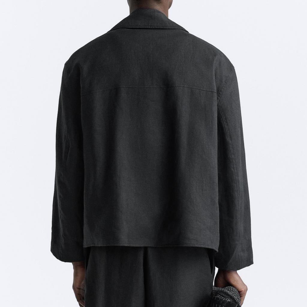 Zara Тренчкоты Мужские Черный Лацкан Умеренный Другое 0706510-800