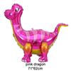 3D Pink Dinosaur Balloon Set Birthday Party Banner Cake Insertion Dinosaur Balloon Party Decoration Supplies