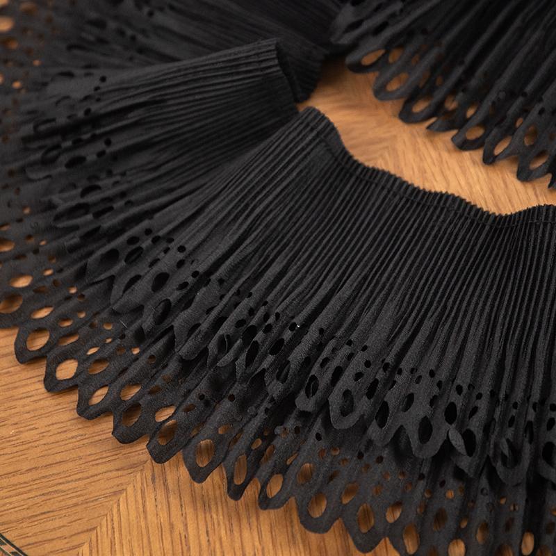 White Pleated Chiffon Fabric Dress Handicraft Skirt Diy Supply Home Decor Fringe For Clothes Sewing Accessories Ribbon Trim 2M