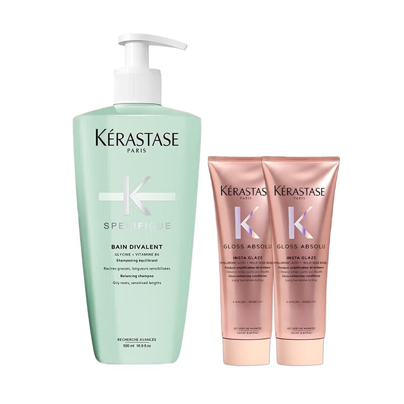 Kérastase Dual-Action Shampoo & Rose Elixir Hair Cream Set