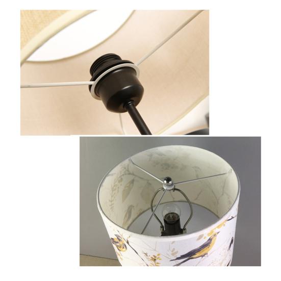 Drum Lampshade Floral Printed Lamp Shade Linen Handcrafted Rustic Lamp Shade for Table Lamps Floor Lamps Farmhouse Decoration