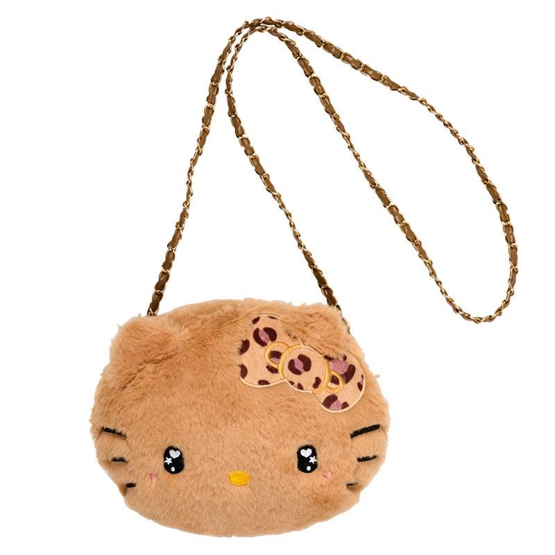 Sanrio Hello Kitty Face-Shaped Fur Bag ( Brown ) Japan NEW Sanrio Characters