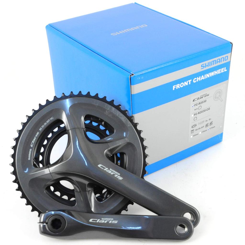 SHIMANO Шатуны CLARIS 175 мм EFCR2030EX090X FC-R2030 50/39/30T (3x8S)