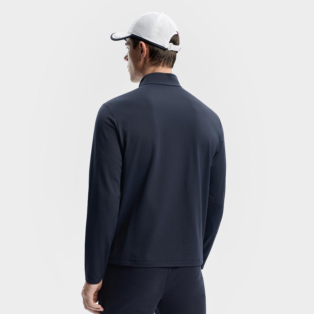 Fila Теннисная мода Минималистичный Спортивный Повседневный Классическая Футболка с Длинным Рукавом Мужские Топы Небесно-Голубой A11M543218FBU