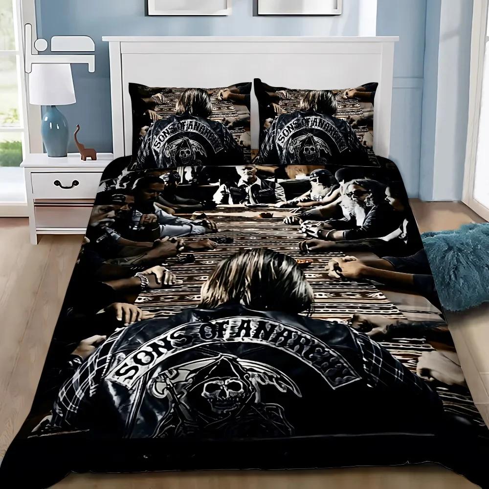Sons Of Anarchy R-Retro Bedding Set Adult Boy Girl Bedroom Decoration Children Gift Single Double Queen King Size