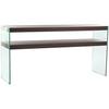 Table D'appoint - DKD HOME DECOR - Marron - Bois MDF Et Verre - 45x160x80 Cm - Style Contemporain