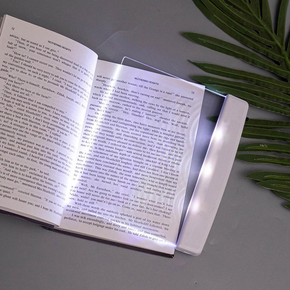 LED Book Light Lightweight Eye Protection Flat Plate Panel Bookmark Lights Reading Lamp for Student