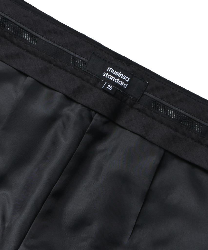 MUSINSA STANDARD WOMAN Женские широкие брюки из шерстяного фланеля [Черный]