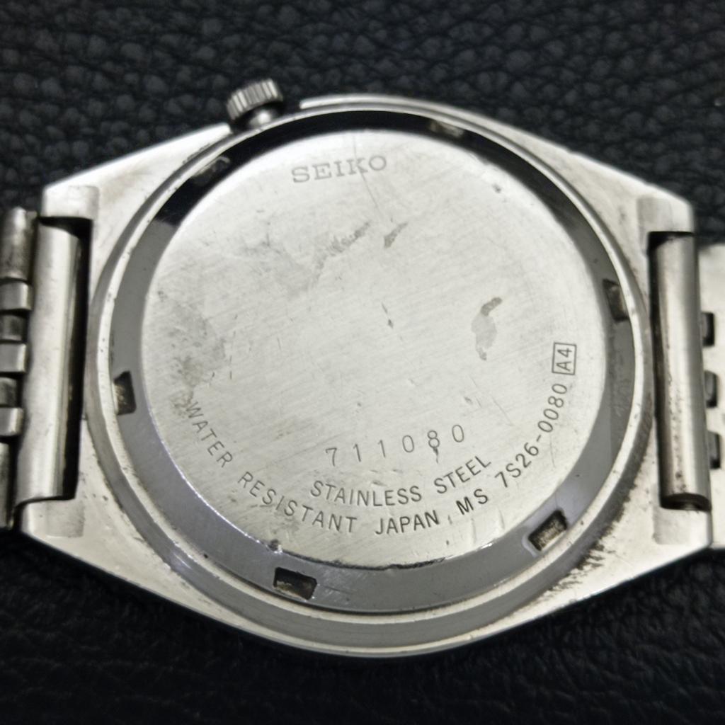 ОРИГИНАЛЬНЫЕ ВИНТАЖНЫЕ МУЖСКИЕ АВТОМАТИЧЕСКИЕ ЧАСЫ SEIKO 5 7019A ЯПОНИЯ С ЧЕРНЫМ ЦИФЕРБЛАТОМ a701903-5 R207-a701903