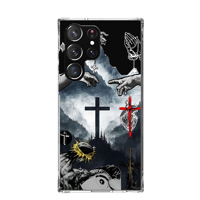Son Of God Jesus Cross Holy Light Phone Case For Samsung Galaxy S26 S25 Edge S24 S23 FE S22 Ultra S21 Plus S20 + Fundas Cover Co