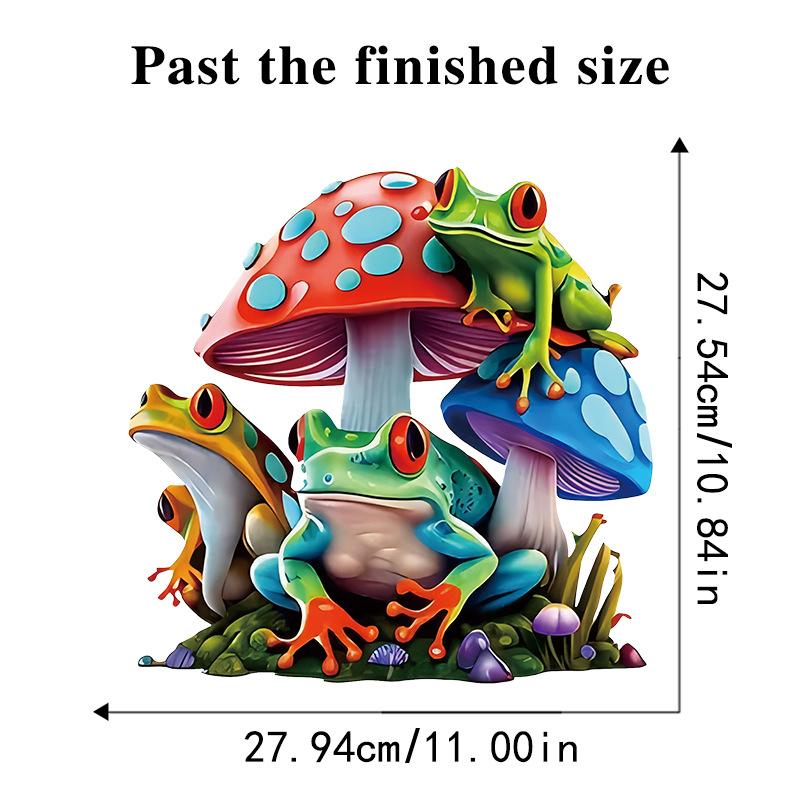 Cartoon Frog Stickers Waterproof Self Adhesive Toilet Decoration Anime Magic Mushroom Vinyl Tank Stickers for Bathroom Home