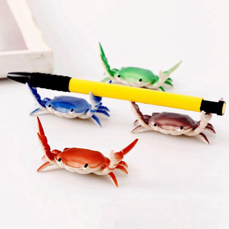 Creative Cute Storage Rack Stationery Gift Crab Pen Holder Weightlifting Crab Stand Ornament Toy