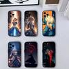 Чехол для телефона Fate Z-zero 12Stay Night Saber Для iPhone17,16,15,14,13,12,11 Plus,Pro Max Мягкий черный чехол